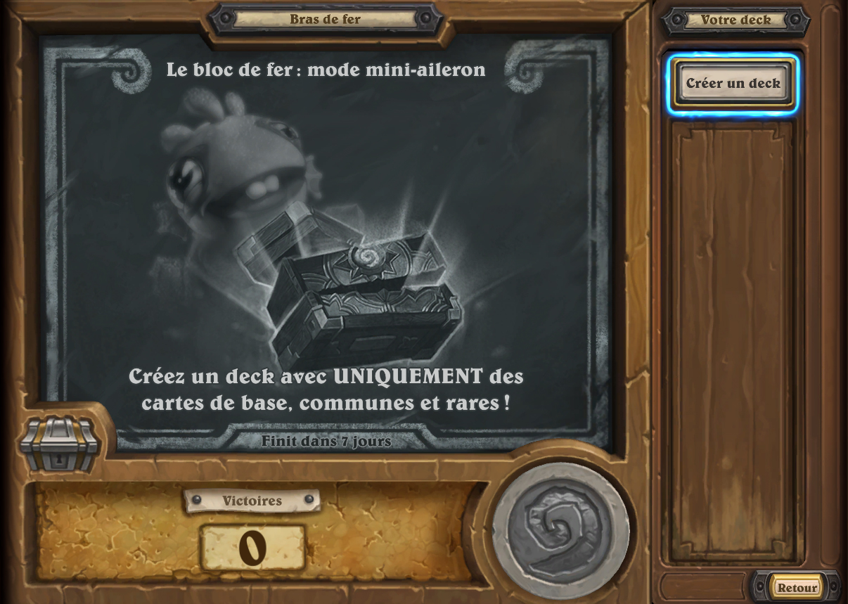 Bras de fer hebdomadaire : Bloc de fer mode mini-aileron