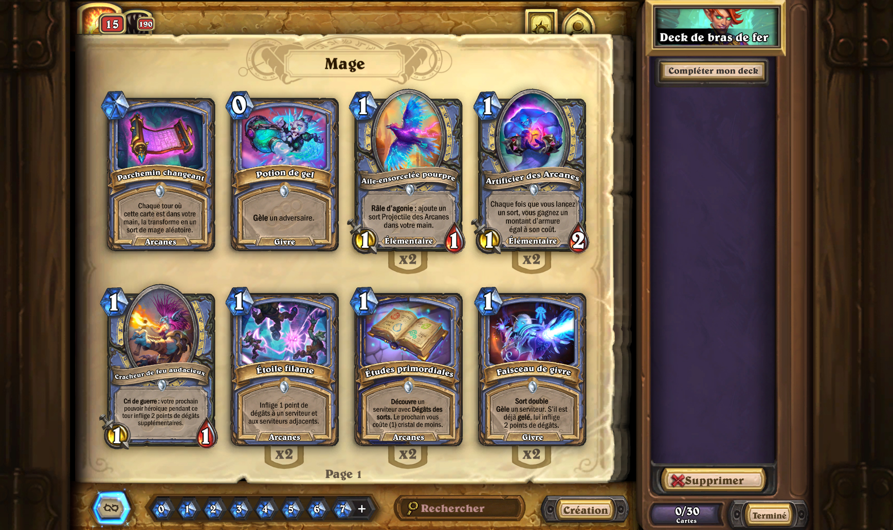 Composez un deck avec uniquement des cartes de base communes et rares