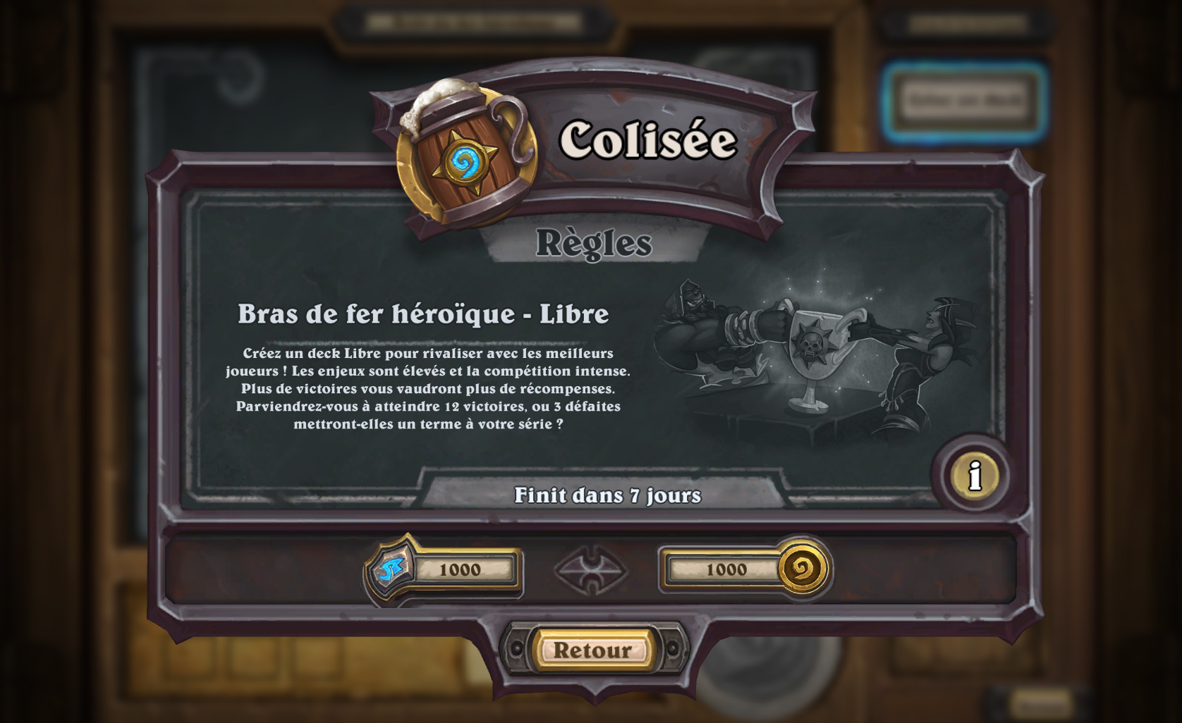 Cette semaine participez au bras de fer Le Colisée (Format Libre)