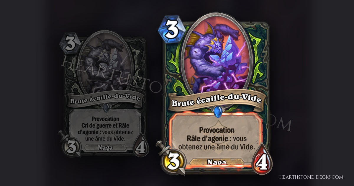 Brute écaille-du-Vide (Vicious Voidscale) avant et après le nerf du patch 36.2 - Hearthstone