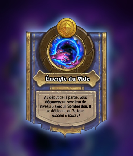 Énergie du Vide, le pouvoir de Tras'tath, parasite de l'âme - Hearthstone Battlegrounds