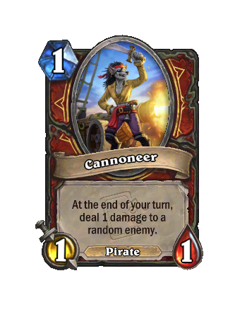 Le canonnier 1/1 du Guerrier qui tire en fin de tour - ensemble de classe Fugitifs d'Azeroth Hearthstone