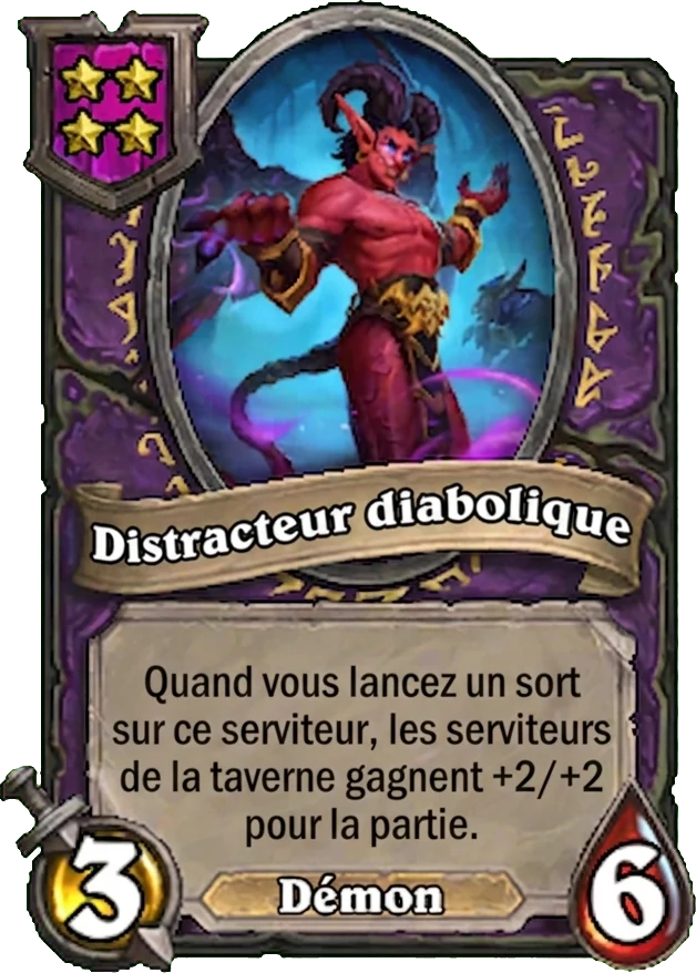 Distracteur diabolique (Devilish Distractor), serviteur Démon - Hearthstone Battlegrounds saison 14