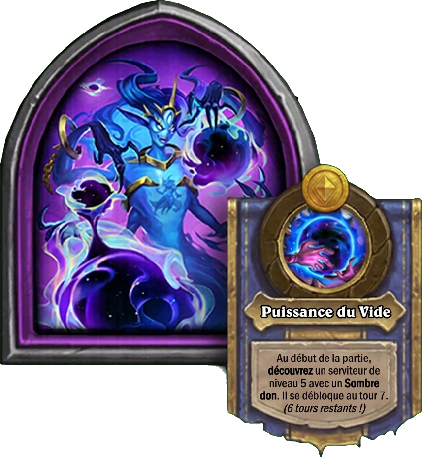 Tras'tath, parasite de l'âme, nouveau héros Hearthstone Battlegrounds, et son pouvoir Puissance du Vide