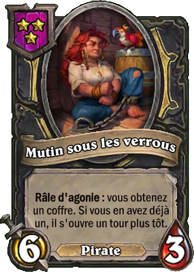 Mutin sous les verrous (Locked-up Mutineer), serviteur Pirate - Hearthstone Battlegrounds