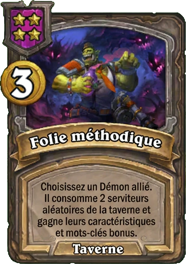 Folie méthodique (Methodical Madness), sort de la taverne - Hearthstone Battlegrounds