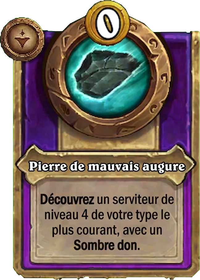Pierre de mauvais augure (Ominous Stone), bibelot inférieur - Hearthstone Battlegrounds