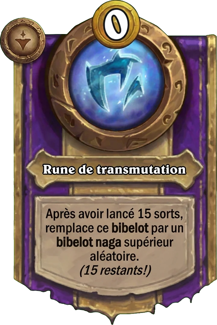 Rune de transmutation (Rune of Transmutation), bibelot inférieur - Hearthstone Battlegrounds