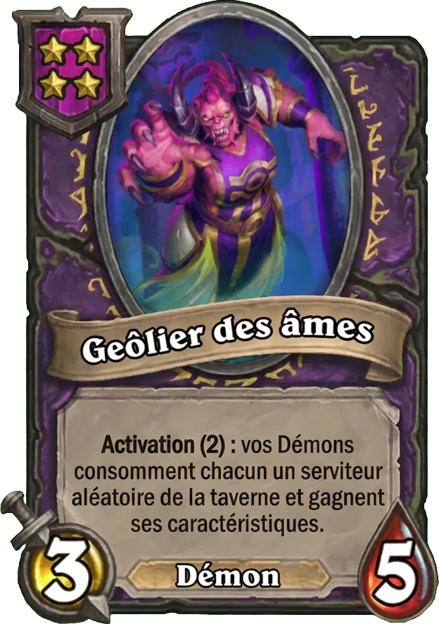 Geôlier des âmes (Soulkeeping Jailer), serviteur Démon avec Activation - Hearthstone Battlegrounds