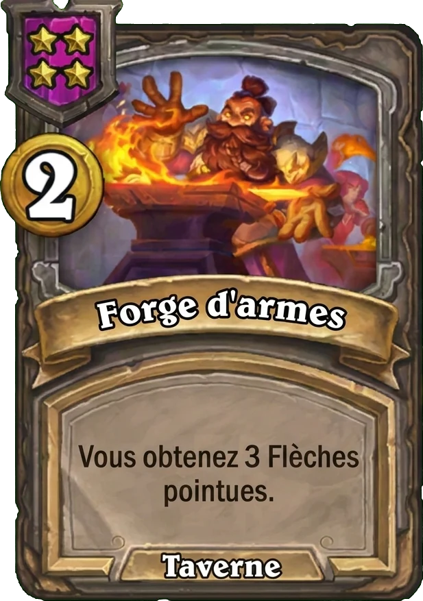 Forge d'armes (Weapons Forge), sort de la taverne - Hearthstone Battlegrounds