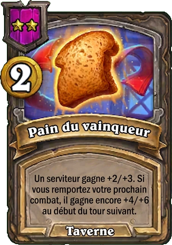 Pain du vainqueur (Winner's Bread), sort de la taverne - Hearthstone Battlegrounds