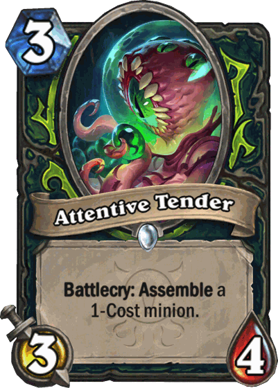 Attentive Tender, carte du Chasseur de démons de Hearthstone portant le mot-clé Assemblage