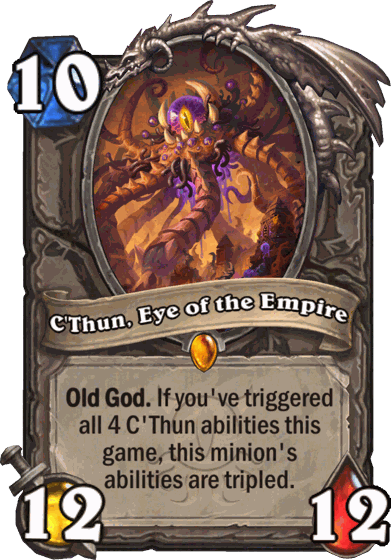 C'Thun, Eye of the Empire, carte légendaire de Hearthstone révélée à la BlizzCon 2026