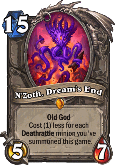 N'Zoth, Dream's End, carte légendaire de Hearthstone révélée à la BlizzCon 2026