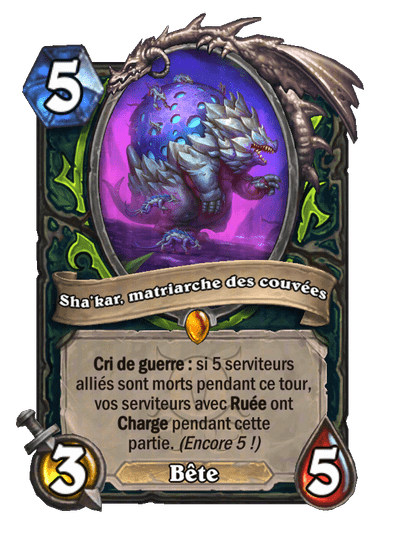 Sha'kar, matriarche des couvées (Broodqueen Sha'kar), Chasseur de démons - Hearthstone