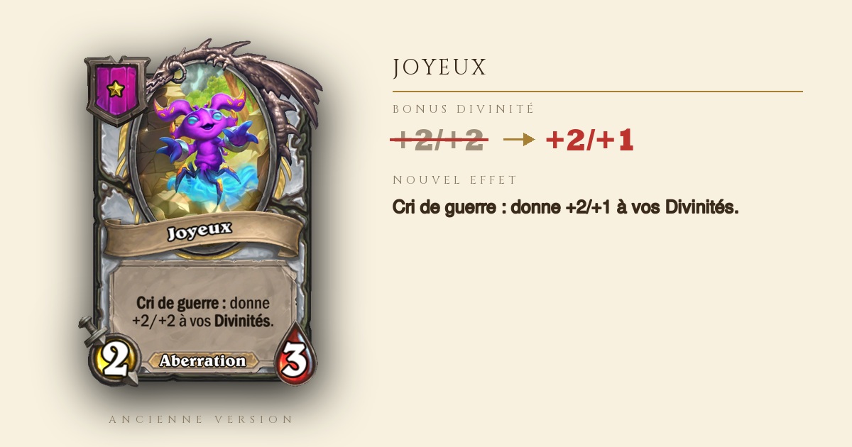Joyeux, changement du correctif 36.6.2 - Hearthstone Champs de bataille