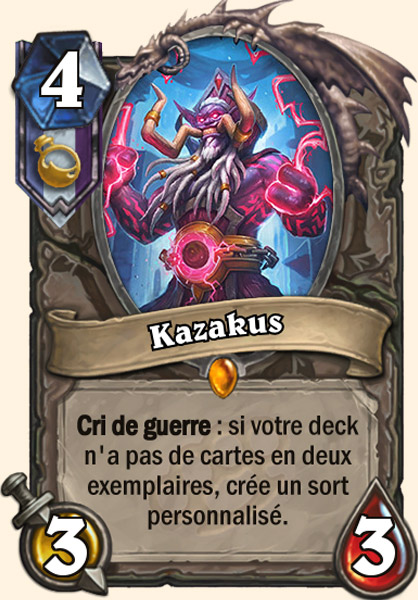 Kazakus carte Hearhstone