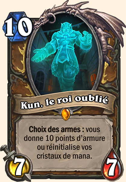 Kun, le roi oublie carte Hearhstone