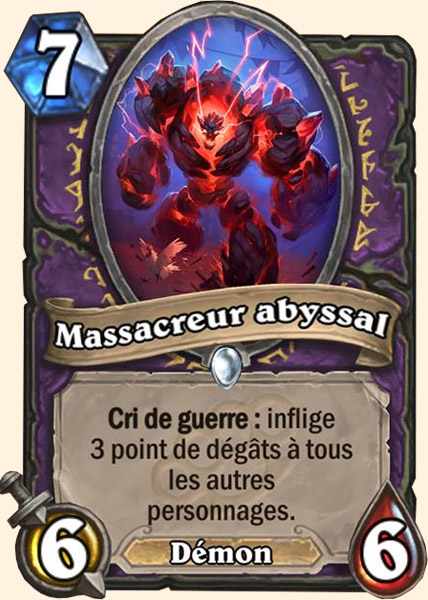 Massacreur abyssal carte Hearhstone