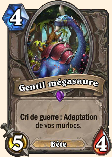 Gros dinosaure doux carte Hearhstone
