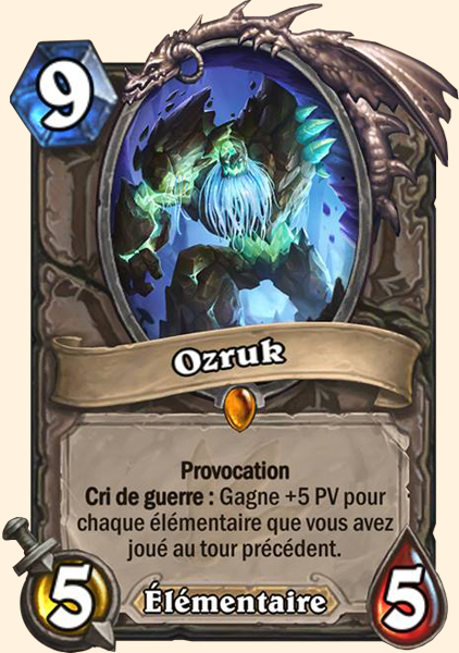 Ozruk carte Hearhstone