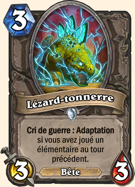 Lezard-tonnerre carte Hearhstone