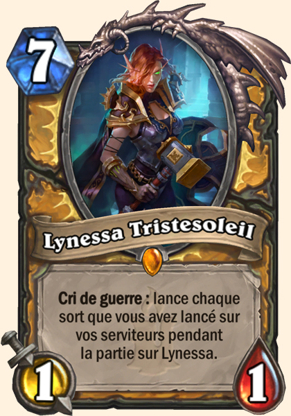 Lynessa Tristesoleil carte Hearhstone