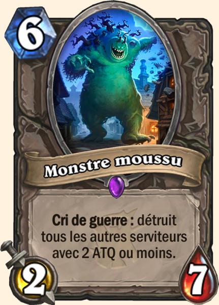 Monstre moussu carte Hearhstone