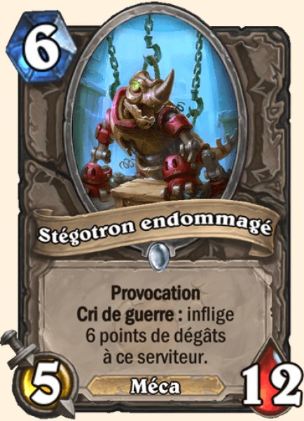 Stegodon endommage carte Hearhstone