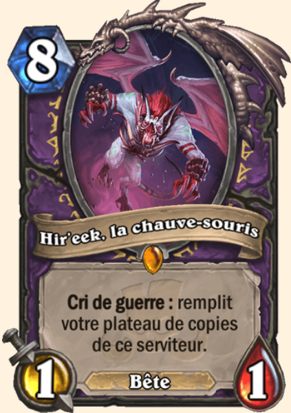 Hir'eek, la chauve-souris carte Hearhstone