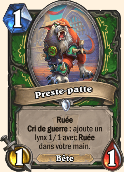 Preste-patte carte Hearhstone