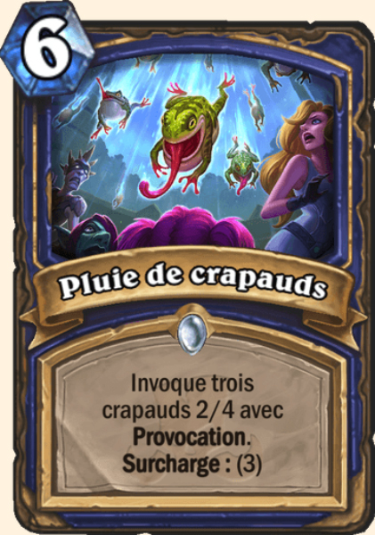 Pluie de crapauds carte Hearhstone
