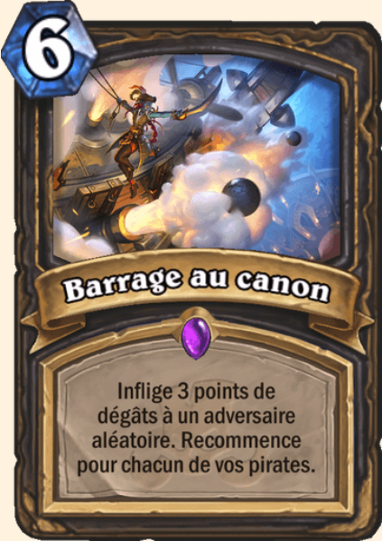 Barrage au canon carte Hearhstone