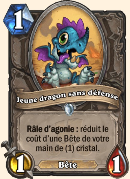 Jeune dragon sans defense carte Hearhstone