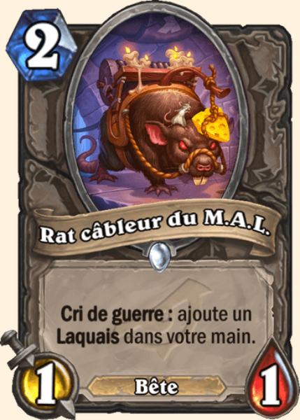 Rat cableur du M.A.L carte Hearhstone