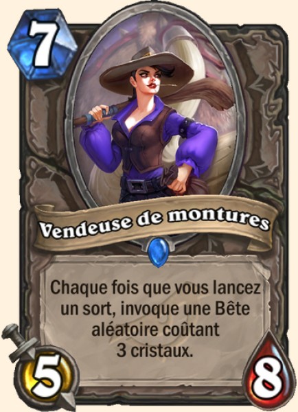 Vendeuse de montures carte Hearhstone
