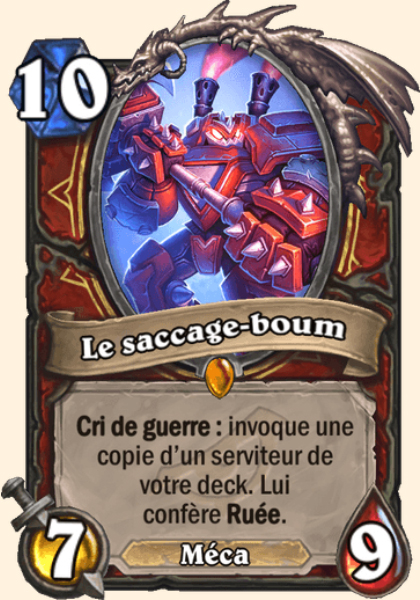 Le saccage-boum carte Hearhstone
