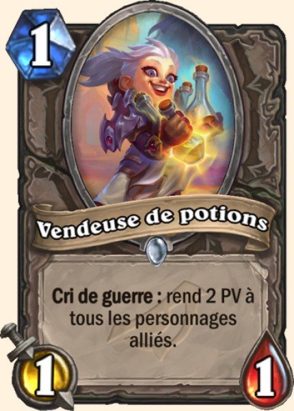 Vendeuse de potions carte Hearhstone