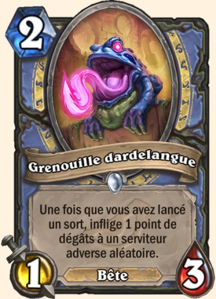 Grenouille dardelangue carte Hearhstone