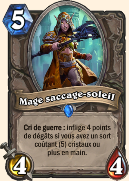 Mage saccage-soleil carte Hearhstone