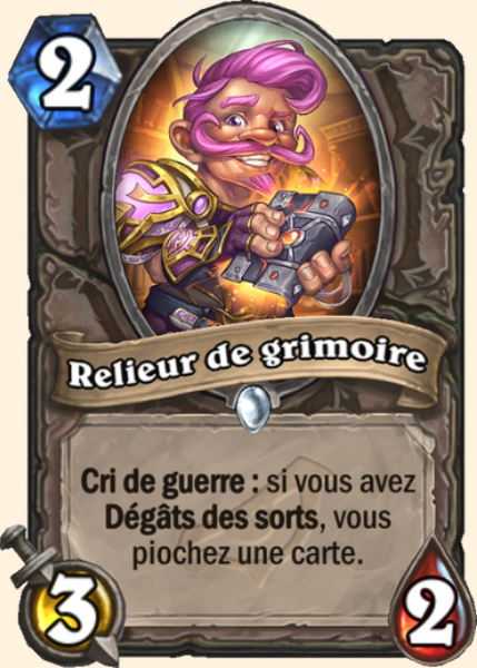 Relieur de grimoire carte Hearhstone