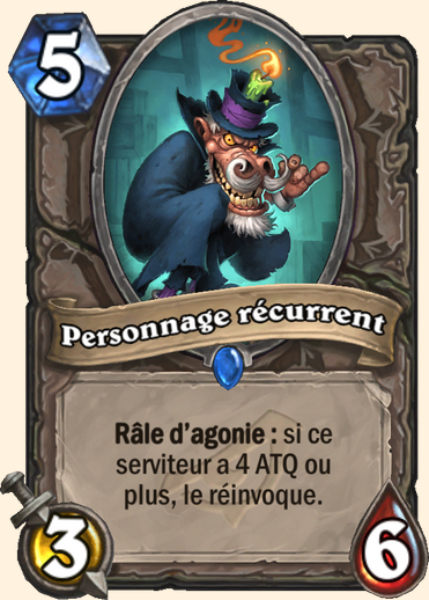 Personnage recurrent carte Hearhstone