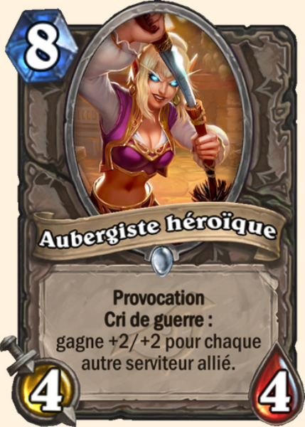 Aubergiste heroique carte Hearhstone