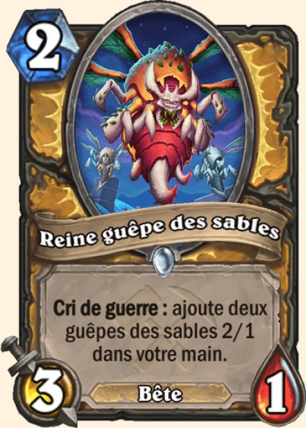 Reine guepe des sables carte Hearhstone