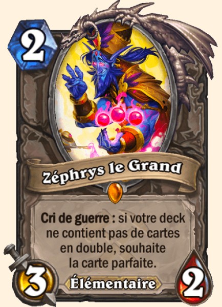 Zephrys le Grand carte Hearhstone