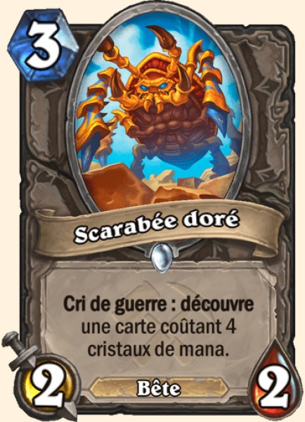 Scarabee dore carte Hearhstone