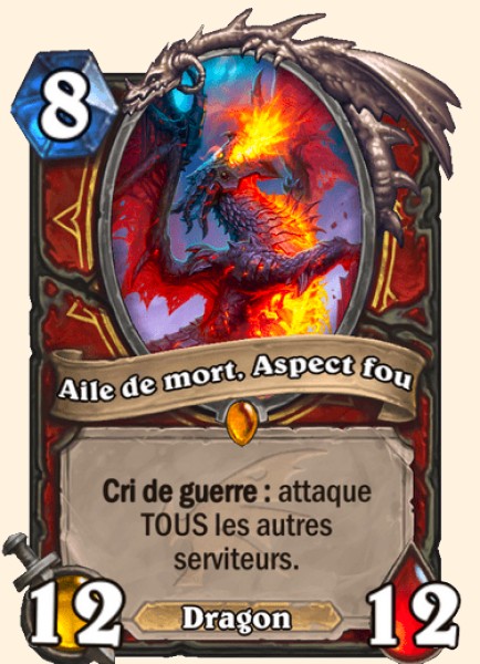 Aile de mort, Aspect fou carte Hearhstone