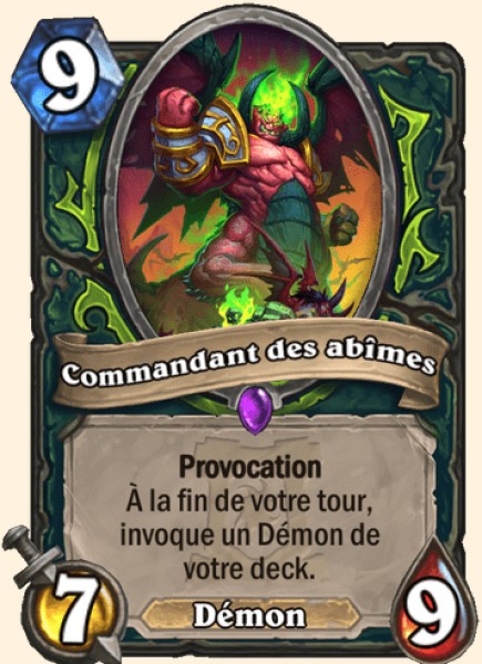Commandant des abimes carte Hearhstone