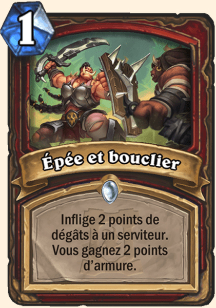 Epee et bouclier carte Hearhstone