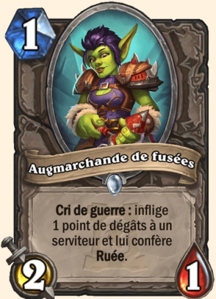 Augmarchande de fusees carte Hearhstone